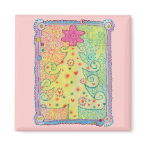 Whimsical Tree Magnet