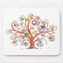Whimsical Tree Mouse Pad
