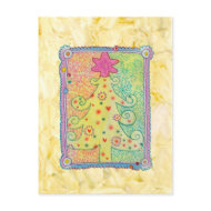 Whimsical Tree Postcard postcard