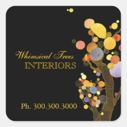 Whimsical Trees Business Marketing Product Sticker