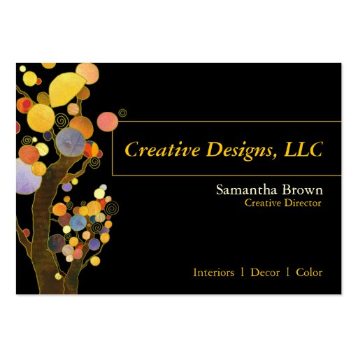 Whimsical Trees Designer Business Cards (front side)