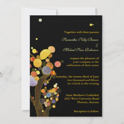 Whimsical Trees Formal Wedding Invitations by daphne1024