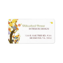 Whimsical Trees Interior Business Address Labels labels