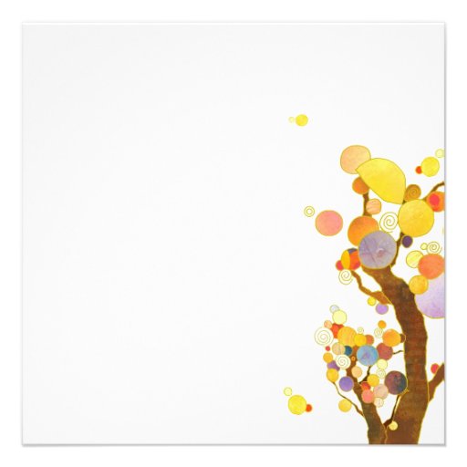 Whimsical Trees Modern Bridal Shower Invitations