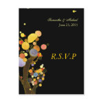 Whimsical Trees: RSVP Wedding Response Cards postcard