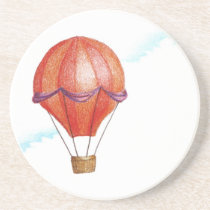 Whimsical Vintage Pink and Grey Daisy Drink Coasters