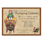 Whimsical Vintage Thanksgiving Invitation