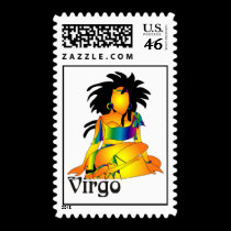 Whimsical Virgo Postage Stamps stamps