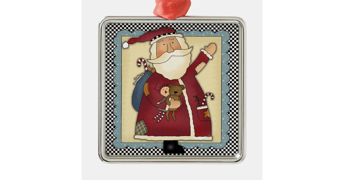 whimsical waving santa folk art christmas gift metal whimsical waving santa folk art christmas gift metal