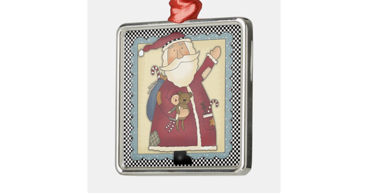whimsical waving santa folk art christmas gift metal whimsical waving santa folk art christmas gift metal