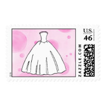Whimsical Wedding Dress postage by Musicat Whimsical Wedding Dress postage
