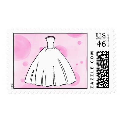 Whimsical Wedding Dress Stamp by Musicat Beautiful for all your wedding