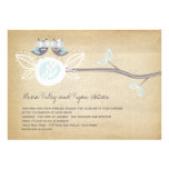 Whimsical Wedding Owls Woodland Rustic Wedding Custom Invitation