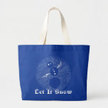 Whimsical Windblown Snowman Canvas Bag Carryall