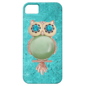 Whimsical Winter Printed Image Owl Jewel iPhone 5 Cover
