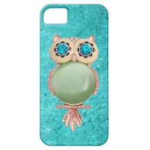 Whimsical Winter Printed Owl Jewel iPhone 5 Cases