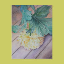 Whimsical Yellow Flower Birthday Greeting postcards