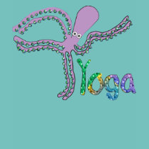 Whimsical Yoga Octopus t-shirts