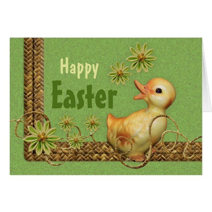 Whimsy chicken collage CC0847 Happy Easter Greeting Card