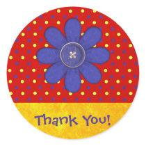 Whimsy Dots: Thank You Envelope Seals stickers by occasionsforyou Whimsy Dots: Thank You Envelope Seals stickers