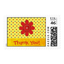 Whimsy Dots- Yellow: US Postage Stamps by occasionsforyou Whimsy Dots- Yellow: US Postage Stamps
