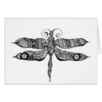 artsprojekt, whimsy, dragonfly, libelula, insect, tatoo, drawing, black, whimsey, teen, ink, body, white, young, Card with custom graphic design