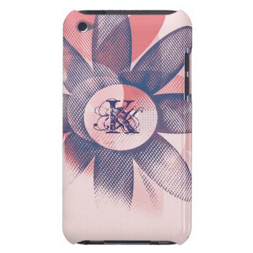 Whimsy Floral Art Mongram iPod Touch Case
