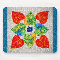 Whimsy Hearts Quilt - Block #1 mousepads