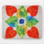 Whimsy Hearts Quilt - Block # 1 Mouse Pad