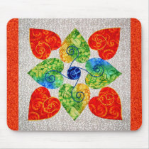 Whimsy Hearts Quilt - Block #1 mousepads