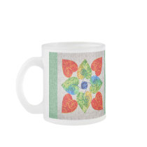 Whimsy Hearts Quilt - Block #1 mugs by WhimsyQuilts Whimsy Hearts Quilt - Block #1 mugs