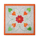 Whimsy Hearts Quilt - Block #2 Fridge Magnets