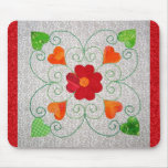 Whimsy Hearts Quilt - Block #2 Mouse Mat