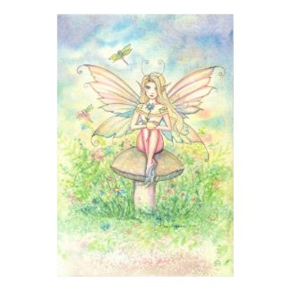 Whimsy In Pink Sweet Fairy Poster print