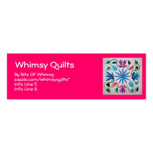 Whimsy Quilt Business Cards (front side)
