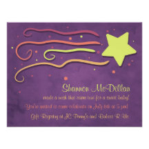 Whimsy Shooting Star Baby Shower Invitation