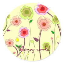 Whimsy works floral sticker