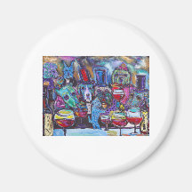 Whine Bar -36x48 acrylic on canvas Magnet