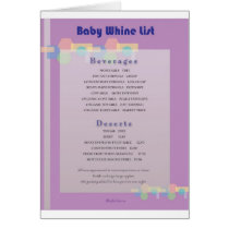 Whine List Greeting Cards
