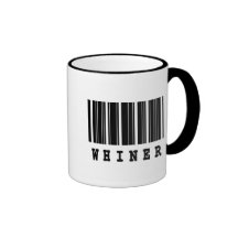 whiner barcode design mug