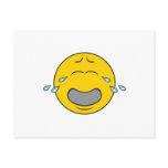 Whining Crying Smiley Face Postcard