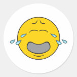 Whining Crying Smiley Face Stickers