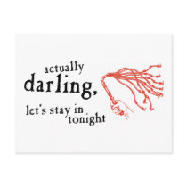 Whip - Actually Darling Let's Stay In Tonight postcards by WildeWearAdult Whip - Actually Darling Let's Stay In Tonight postcards