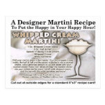 Whipped Cream Martini Recipe Postcard