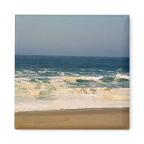 Whipped Cream Waves Hit Beach magnets