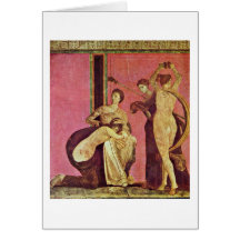 Whipped Girls And Bacchante By Pompeian Painter Cards