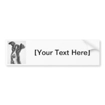 Whippet Black with White Blaze Bumper Sticker