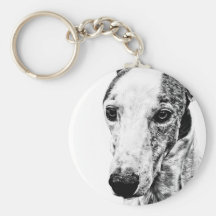Whippet dog keychain