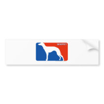 Whippet Major League Dog Bumper Sticker bumper stickers by dogsilhouettes Whippet Major League Dog Bumper Sticker bumper stickers
