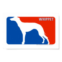Whippet Major League Dog Print by dogsilhouettes Whippet Major League Dog Print